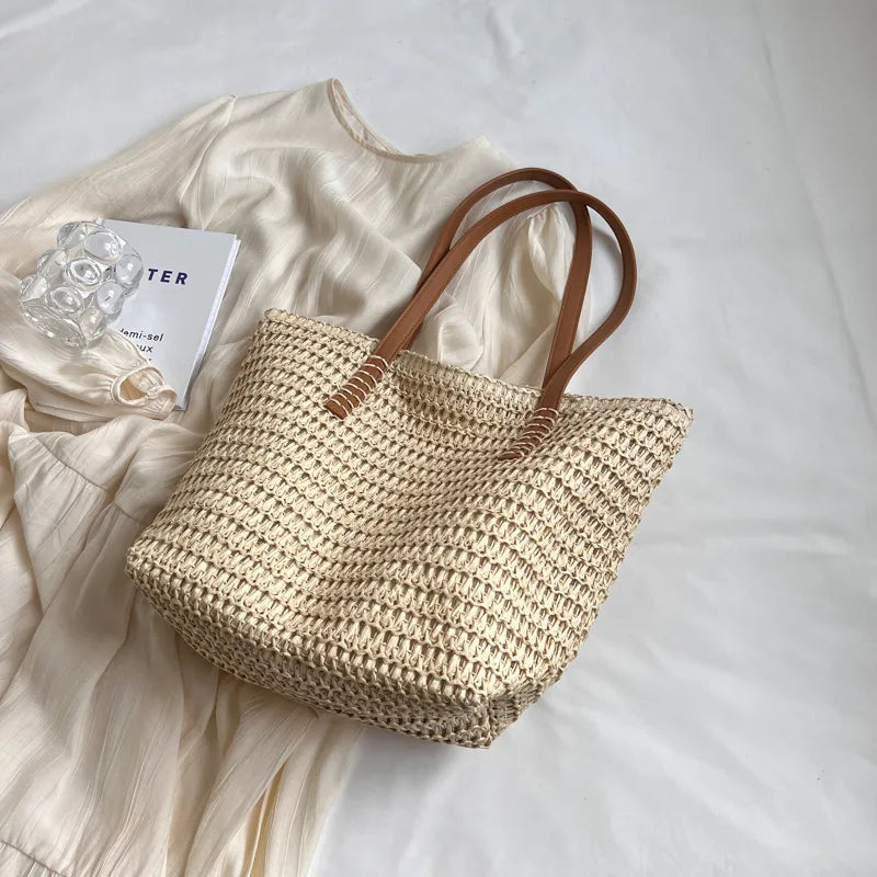 Women's woven Straw Tote Bag