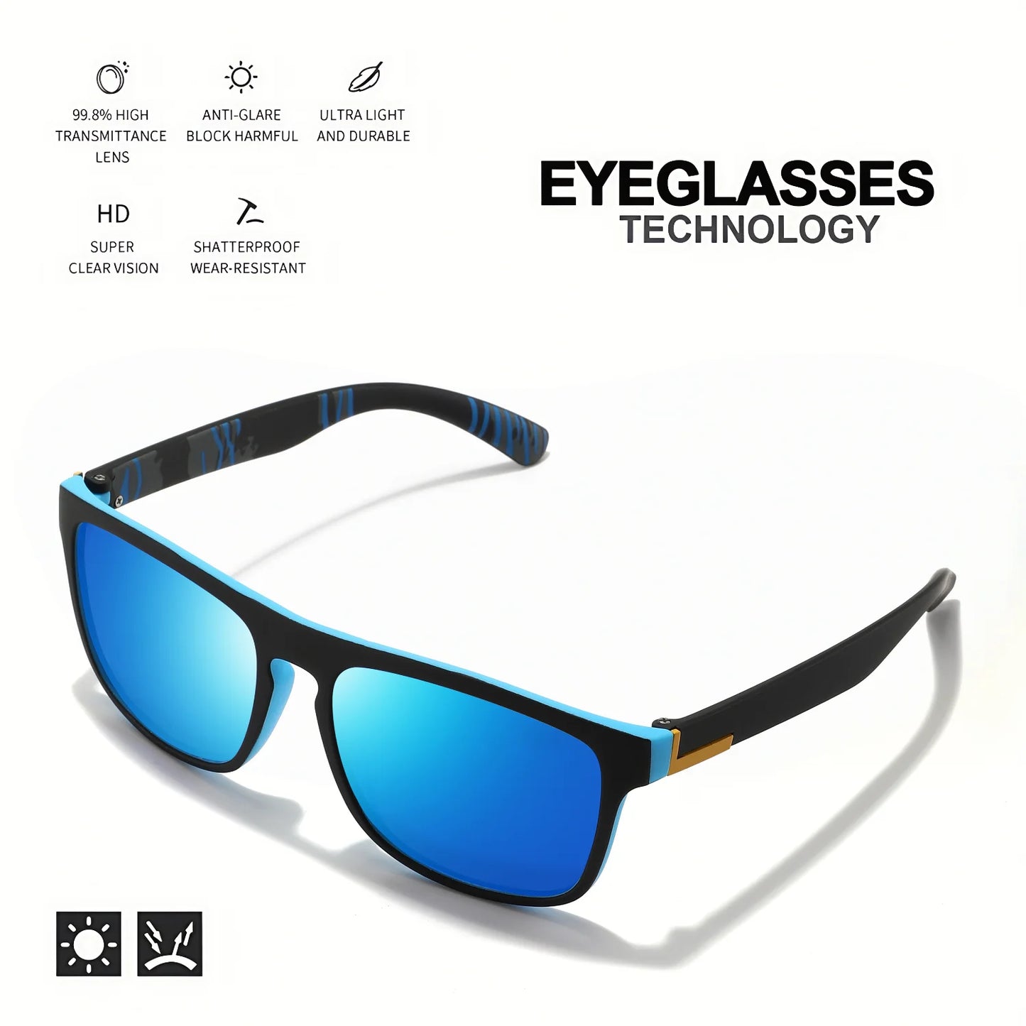 Apex Square Polarized Sports Sunglasses Classic & Professional