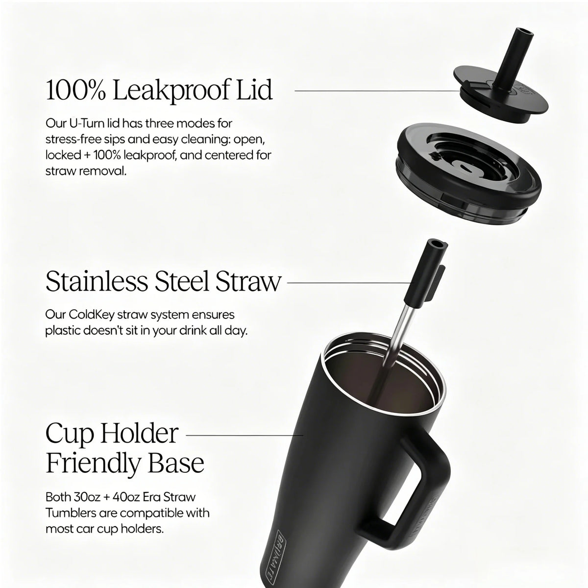 Insulated Straw Tumbler with Handle