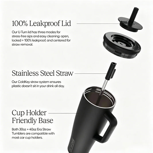 Insulated Straw Tumbler with Handle