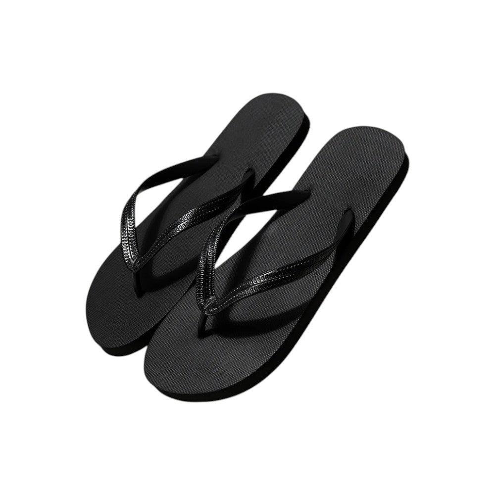 Men's Classic Lightweight Jet Black Flip-Flops – Essential Summer Beach Sandals