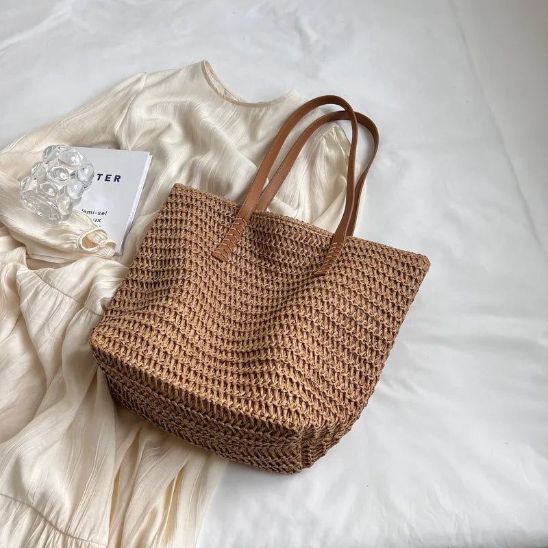 Women's woven Straw Tote Bag