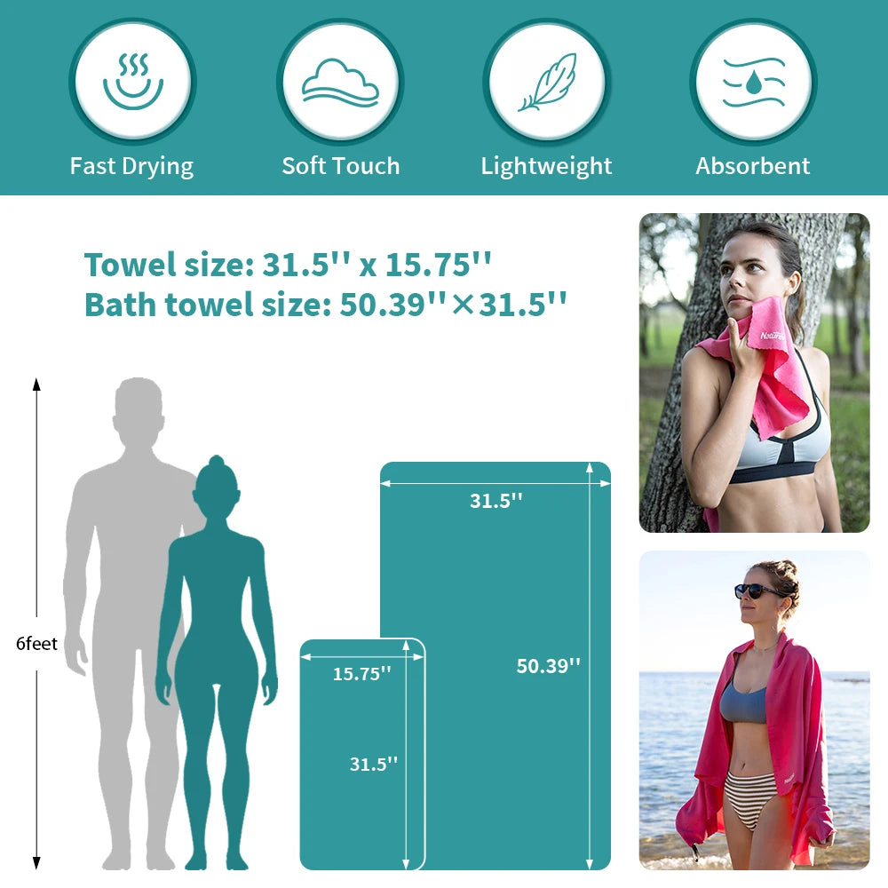Premium Microfiber Quick-Dry Towel – Sand-Free Beach & Sports Towel